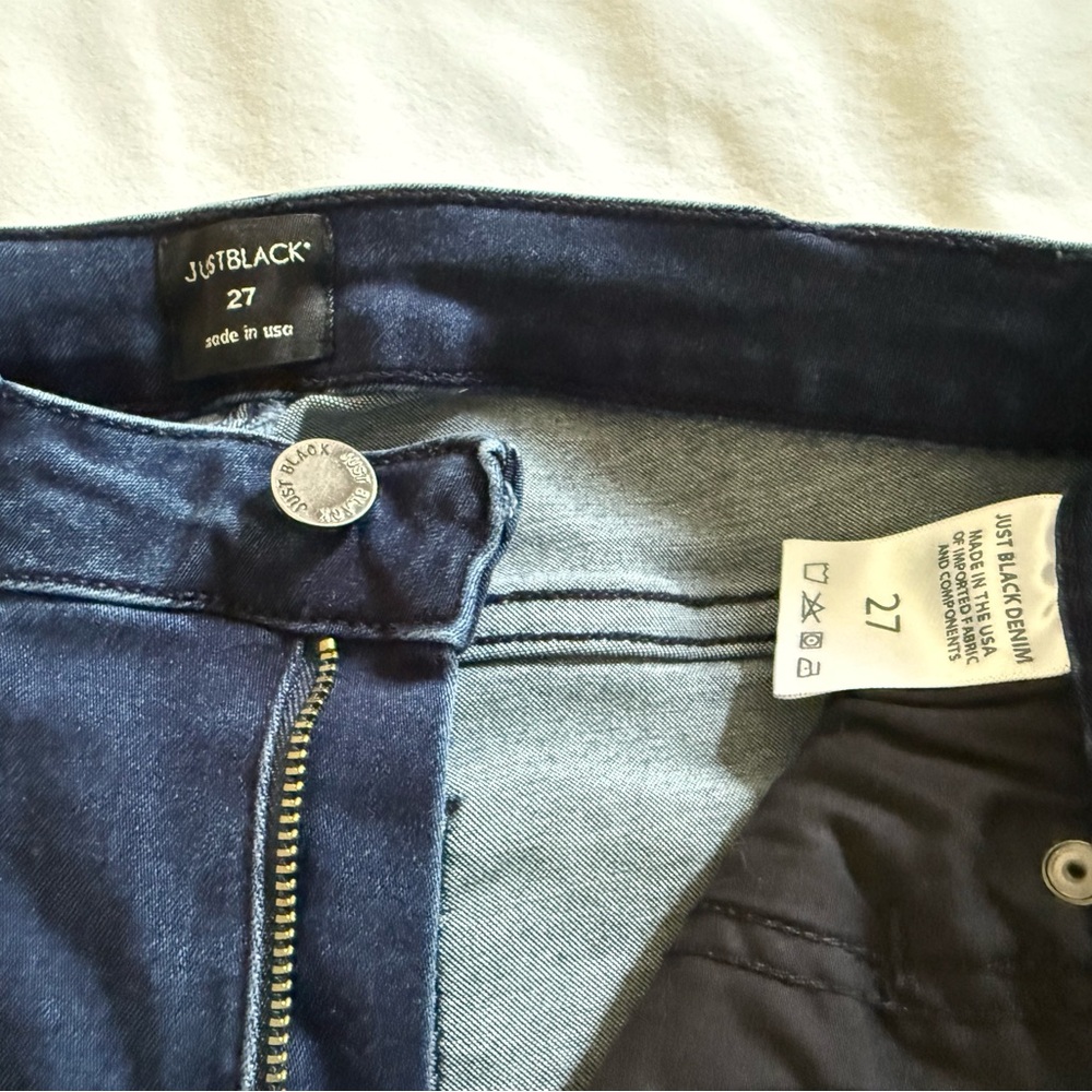 Just Black Skinny Denim Jeans, Sz 27